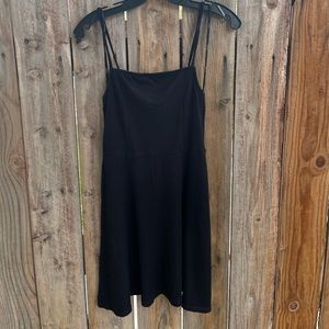 Forever 21 Black Slip Ribbed Cotton Mini Dress - Size M